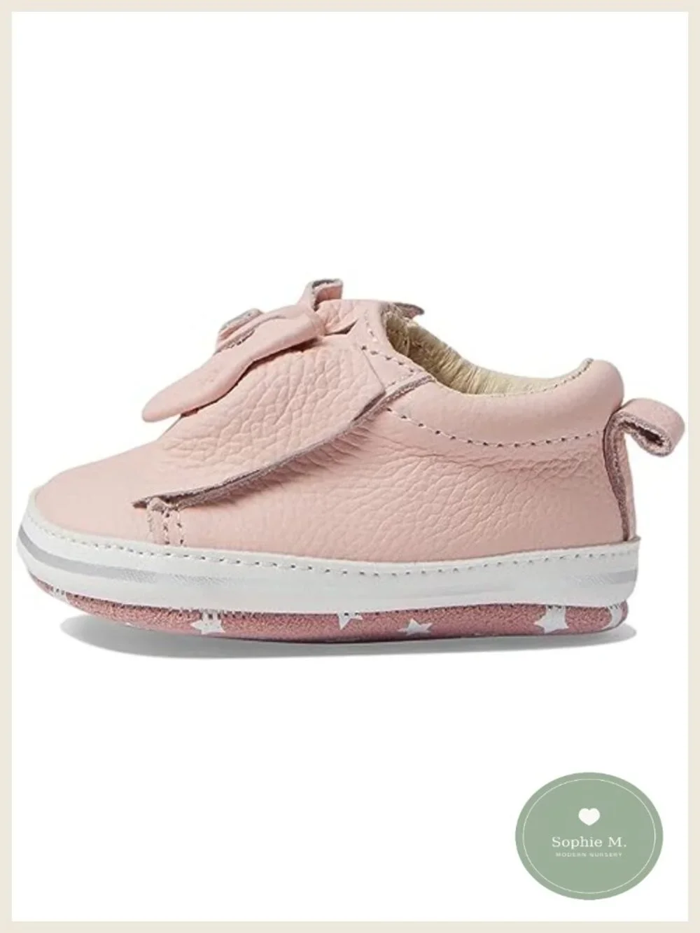 Robeez First Kicks Baby Girl & Unisex Sneakers for Infant/Toddler, Leather,